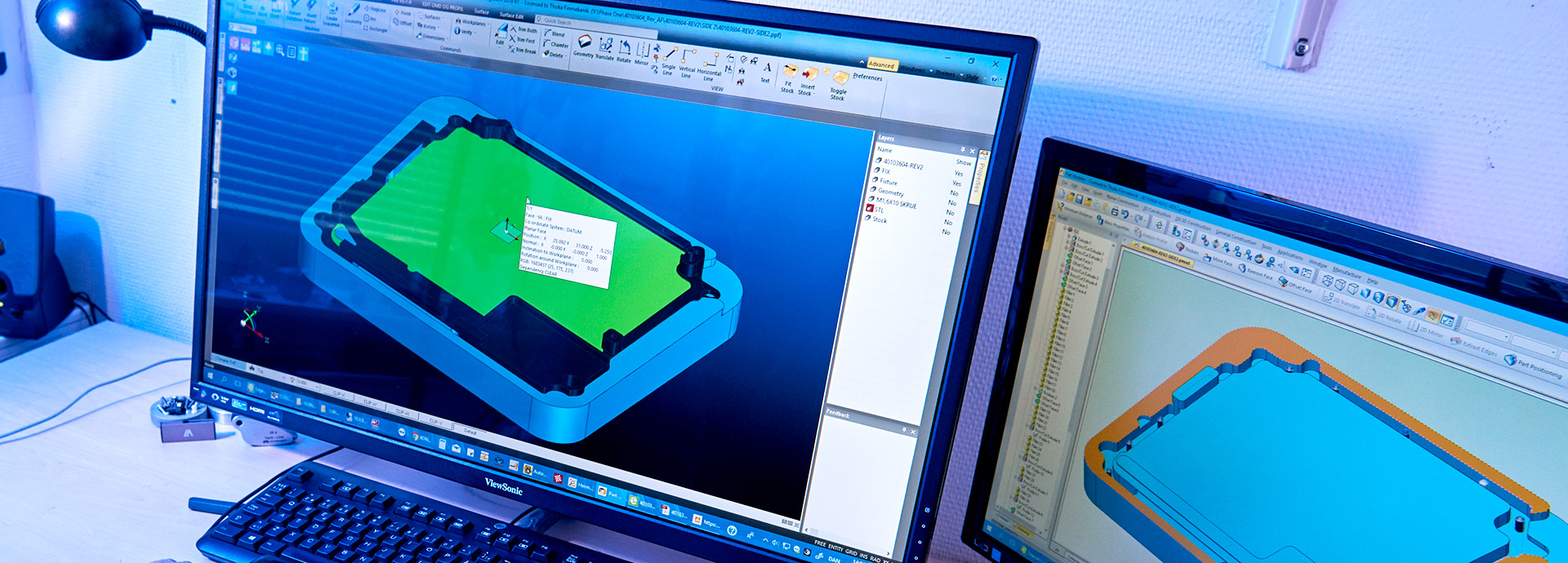 Vi benytter EdgeCAM som CAD/CAM løsning, vi kan læse partfiler fra de fleste større CAD programmer